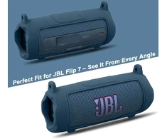 Kompiuterio kolonėlės Silikoninis dėklas su dirželiu Jbl Flip 7 garsiakalbiui (mėlynas)
