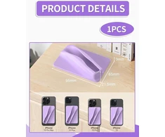 Silikoninis dėklas su lūpų dažų laikikliu telefonui, violetinis