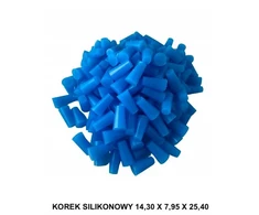 Silikoninis kūginis kamštis 14,3 / 7,95 mm, pakuotė 100 vnt.