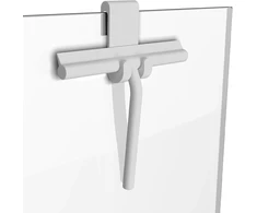 Silikoninis valytuvas dušui su kabliuku, magnetiniu laikikliu, nereikia gręžti, lipnus, baltas valytuvas dušui su ergonomišku valytuvu dušo kabinoms, vonios kambariams, virtuvėms, veidrodžiams, plytelėms ir langams