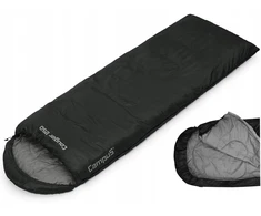 Šiltas turistinis miegmaišis Campus Cougar 250 2w1 -5°c juodas