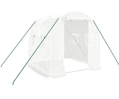 Šiltnamis su plieno rėmu, baltos spalvos, 2x2x2m, 4m²