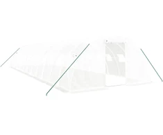 Šiltnamis su plieno rėmu, baltos spalvos, 12x4x2m, 48m²