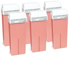 Šilto vaško kasetės, 6 vnt., rožinės, 100 ml – papildymo rinkinys