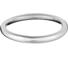 Laikrodis Silverly moteriška 925 sidabro masyvi, stora, lygi, apvali vamzdelio apyrankė, 20 centimetrų, sidabras, be brangakmenių