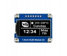 SilverStone Oled 1.3" 64×128 baltas ekranas Sh1107