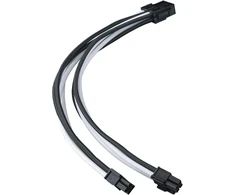 Silverstone sst-pp07e-eps8bw maitinimo šaltinio ilgintuvas 30 cm eps 8-pin į eps/atx 4+4-pin juodas + baltas