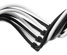 Silverstone sst-pp07e-eps8bw maitinimo šaltinio ilgintuvas 30 cm eps 8-pin į eps/atx 4+4-pin juodas + baltas