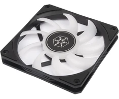 Silverstone Technology Sst-as120b-argb - Air Slimmer plonas 120 mm ventiliatorius su patobulinta veikimu, pilno diapazono Pwm valdymu ir Argb apšvietimo efektu