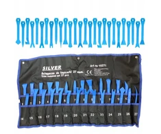 Silvertools apmušalų nuėmimo įrankių komplektas 27 dalių, skirtas spaustukams, radijo aparatūrai, plastikui išmontuoti