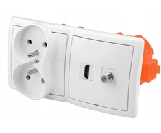 Simon Sieninis 230v, F, Hdmi 2.1 potinkinis lizdas