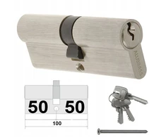 Širdelė spynai Alubrass 50/50 nikelio satinas