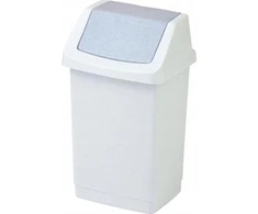 Šiukšliadėžė su atverčiamu dangčiu Click It, šviesiai pilka, 9 l, Curver