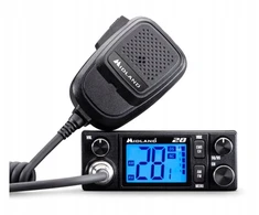 Automagnetola Šiuolaikinis cb radijas Midland 28 - 12v ir 24v vox ds rfgain - 7 spalvos + kištukas
