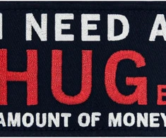 Siuvinėtas lopas "huge Amount of Money" su Velcro