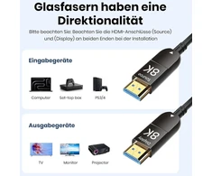 Siwket 8k Hdmi šviesolaidinis kabelis 20m, optinis Hdmi 2.1 kabelis 48gbps itin didelis greitis 8k @ 60hz 4k @ 120hz dinaminis Hdr Earc Dolby Hdcp 2.2 ir 2.3, skirtas Hdtv/projektoriui/namų Kinui/tv priedėliui/žaidimų konsolei