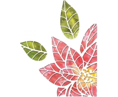 Sizzix 664212 Poinsettia Pieces by Tim Holtz pjovimo formelės, plastikas, įvairiaspalvis, vienas dydis