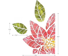 Sizzix 664212 Poinsettia Pieces by Tim Holtz pjovimo formelės, plastikas, įvairiaspalvis, vienas dydis