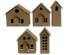 Sizzix 664741 Thinlits Trafaretai Paper Village by Tim Holtz (16 vnt.)