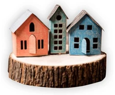 Sizzix 664741 Thinlits Trafaretai Paper Village by Tim Holtz (16 vnt.)