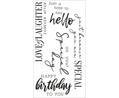 Sizzix 665408 skaidrūs antspaudai Sunnyside Sentiments #6, autorius Pete Hughes, įvairiaspalviai, vienas dydis