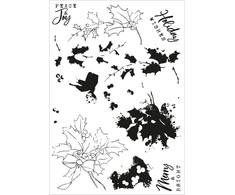 Sizzix A5 antspaudų rinkinys su "pencil Line Holly" dizainu
