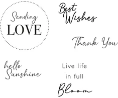 Sizzix Skaidrūs Antspaudai "everyday Wishes" Kortelėms, Scrapbooking