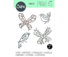 Sizzix Thinlits Flight of Fancy pjovimo formelių rinkinys, sukurtas Pete Hughes | 665037 | metalinės pjovimo formelės kortelių gamybai, scrapbooking'ui, popieriaus amatams ir kt., plastikas, pilka, vienas dydis