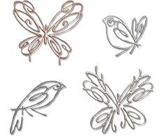 Sizzix Thinlits Flight of Fancy pjovimo formelių rinkinys, sukurtas Pete Hughes | 665037 | metalinės pjovimo formelės kortelių gamybai, scrapbooking'ui, popieriaus amatams ir kt., plastikas, pilka, vienas dydis