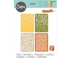 Sizzix Thinlits Infinite Doodles #2 pjovimo formelių rinkinys | 666524 | plonos metalinės pjovimo formelės skirtos scrapbooking'ui, įspaudimui, žurnalų kūrimui