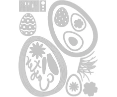 Sizzix Thinlits pjovimo formelės 17pcs 664373 Easter Mood by Emily Tootle, įvairiaspalvis, vienas dydis