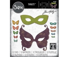 Sizzix Thinlits rinkinys, 12 vnt., Venecijos kaukė