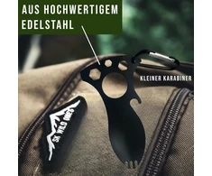 Sk wild ones® lauko šaukštas-šakutė - nerūdijantis plienas su 11 funkcijų - bushcraft šakutės šaukšto stovyklavimo rinkinys - kelioninių įrankių rinkinys - daugiafunkcis stovyklavimas - lauko vanlife priedų rinkinys stovyklavimui