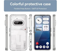 Skaidrus dėklas Nothing Phone 3a, Pc+tpu, atsparus smūgiams