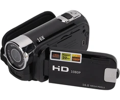 Skaitmeninė vaizdo kamera, delninė Full Hd 1080p 2.7 colių spalvotas ekranas 16mp vaizdo kamera dovanoms (juoda)