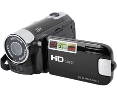 Skaitmeninis fotoaparatas, 2.7" Tft 16mp 16x priartinimas Hd vaizdo tinklaraščio kamera 1020mah vaizdo kamera pradedantiesiems ir vaikams (juodas)