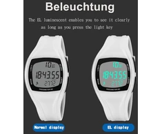 Skaitmeninis laikrodis su pedometru, sportinis skaitmeninis laikrodis vyrams moterims vaikams su chronometru 50 m atsparus vandeniui sportinis laikrodis led kalendorius žadintuvas