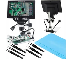 Skaitmeninis mikroskopas Techrebal x1200, 12mp, su rinkiniu ir pincetu