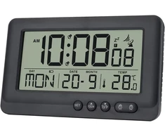 Skaitmeninis radijo žadintuvas su temperatūra ir data