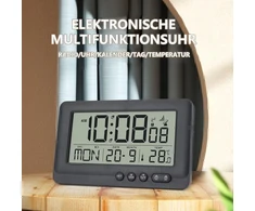 Skaitmeninis radijo žadintuvas su temperatūra ir data