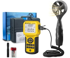 Skaitmeninis vėjo matuoklis Hp-846a, cfm anemometras hvac vėjo matuoklis matuoja vėjo greitį/temperatūrą/vėjo srautą, su usb jungtimi