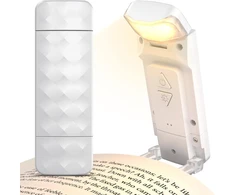 Skaitymo lempa-spaustukas knygai, įkraunama Usb skaitymo lemputė lovoje, 3 spalvų temperatūros ir 5 ryškumo lygiai, naktinė lemputė knygų skaitytojams, vaikams, balta