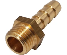 Skir'co (1 vnt.) žalvarinė jungtis su sriegiu, 1/4 colio x 8 mm, žarnos jungties adapteris, žarnos galo jungtis, bsp sriegis