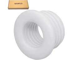 Skir'co 5 vnt. baltos 40 x 25 mm guminės movos drenažo vamzdžiui, guminė jungtis, vamzdžio adapteris, guminis reduktorius