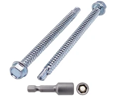 Skir'co (60 vnt.) Din 7504k cinkuoto plieno 5.5 x 80mm sraigtai, savaime gręžiantys sriegikliai, šešiabriaunė galvutė
