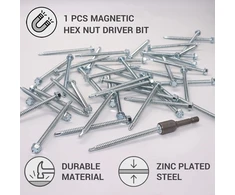 Skir'co (60 vnt.) Din 7504k cinkuoto plieno 5.5 x 80mm sraigtai, savaime gręžiantys sriegikliai, šešiabriaunė galvutė