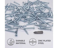 Skir'co 70 vnt. din 7504 p cinkuoto plieno 3.9 x 38 mm savisriegių varžtų metalui, sriegiklis, įleidžiama galvutė