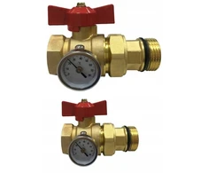 Skirstytuvo ventilis 1 su termometru, raudonas