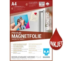 Skullpaper® Premium Diy magnetinė plėvelė, balta, spausdinama, dažoma, štampuojama, skirta rašaliniams spausdintuvams (a4-10 lapų)