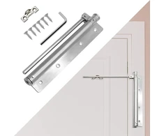 Skyjoy® durų pritraukėjas, nerūdijančio plieno durų pritraukėjas, reguliuojamas spyruoklinis durų pritraukėjas lauko, vidaus durims, sodo vartams, tinklelio durims, priekinėms durims, sidabrinis